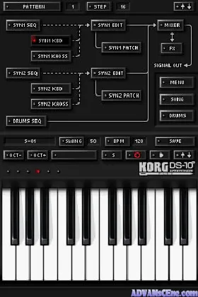 Korg DS-10+ Synthesizer (USA) (NDSi Enhanced) screen shot game playing